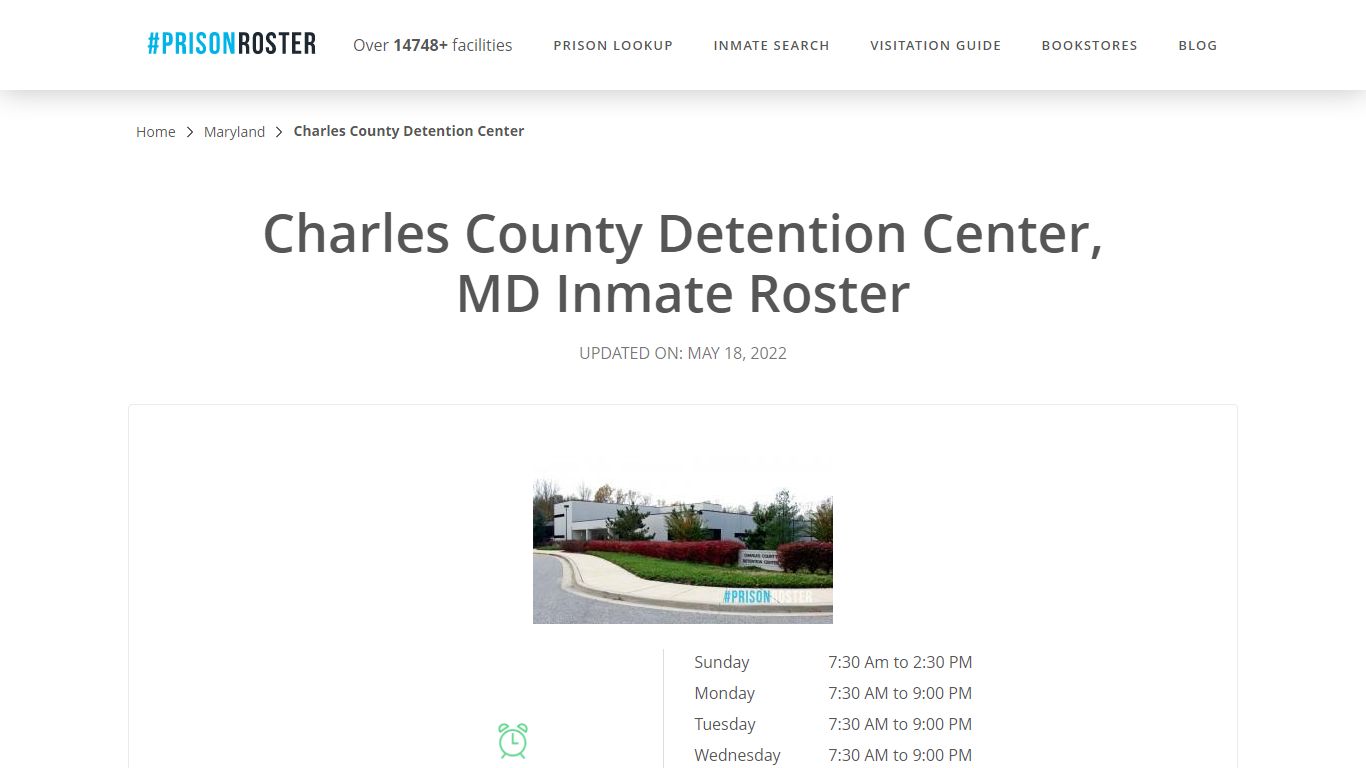 Charles County Detention Center, MD Inmate Roster - Prisonroster